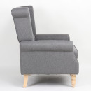 Πολυθρόνα ArteLibre OTTAVIA Σκούρο Γκρι Ύφασμα 77x80x106cm