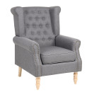 Πολυθρόνα ArteLibre OTTAVIA Σκούρο Γκρι Ύφασμα 77x80x106cm