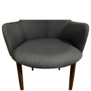 Καρέκλα Τραπεζαρίας ArteLibre LUZIA Γκρι/Καρυδί Ύφασμα/Μέταλλο 57x60x78cm