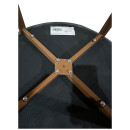 Καρέκλα Τραπεζαρίας ArteLibre LUZIA Γκρι/Καρυδί Ύφασμα/Μέταλλο 57x60x78cm