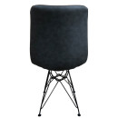 Καρέκλα Τραπεζαρίας ArteLibre SELVA Γκρι/Μαύρο PU/Μέταλλο 43x57x81cm