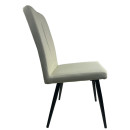 Καρέκλα Τραπεζαρίας ArteLibre FANDANGO Μπεζ/Μαύρο Ύφασμα/Μέταλλο 43x56x97cm