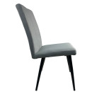 Καρέκλα Τραπεζαρίας ArteLibre FANDANGO Γκρι/Μαύρο Ύφασμα/Μέταλλο 43x56x97cm