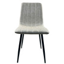 Καρέκλα Τραπεζαρίας ArteLibre YUCARIA Μπεζ/Μαύρο PU/Μέταλλο 44x55x86cm