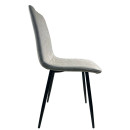 Καρέκλα Τραπεζαρίας ArteLibre YUCARIA Μπεζ/Μαύρο PU/Μέταλλο 44x55x86cm