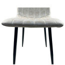 Καρέκλα Τραπεζαρίας ArteLibre YUCARIA Μπεζ/Μαύρο PU/Μέταλλο 44x55x86cm