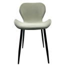 Καρέκλα Τραπεζαρίας ArteLibre RIOJA Sand/Μαύρο Ύφασμα/Μέταλλο 46x50x80cm