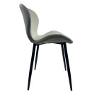 Καρέκλα Τραπεζαρίας ArteLibre RIOJA Sand/Μαύρο Ύφασμα/Μέταλλο 46x50x80cm