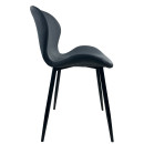 Καρέκλα Τραπεζαρίας ArteLibre RIOJA Γκρι/Μαύρο Ύφασμα/Μέταλλο 46x50x80cm