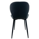 Καρέκλα Τραπεζαρίας ArteLibre RIOJA Γκρι/Μαύρο Ύφασμα/Μέταλλο 46x50x80cm