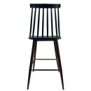 Σκαμπό Bar ArteLibre MARANTA Μαύρο/Καρυδί PP/Μέταλλο 45x46x97cm