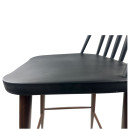 Σκαμπό Bar ArteLibre MARANTA Μαύρο/Καρυδί PP/Μέταλλο 45x46x97cm