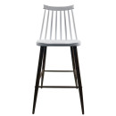 Σκαμπό Bar ArteLibre MARANTA Λευκό/Καρυδί PP/Μέταλλο 45x46x97cm