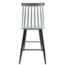 Σκαμπό Bar ArteLibre MARANTA Λευκό/Καρυδί PP/Μέταλλο 45x46x97cm