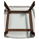 Σκαμπό Bar ArteLibre MARANTA Λευκό/Καρυδί PP/Μέταλλο 45x46x97cm