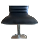 Σκαμπό Bar ArteLibre ENCANTA Μαύρο/Χρώμιο PU/Μέταλλο 41x50x59/94-80/115cm