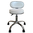 Καρέκλα Εργασίας ArteLibre FIRMEZA Λευκό/Χρώμιο PU/Μέταλλο 47x47x67/78cm