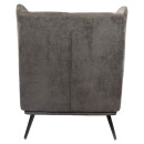 Πολυθρόνα ArteLibre NORA Γκρι Ύφασμα/Μέταλλο 100x80x89cm