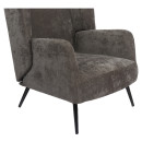 Πολυθρόνα ArteLibre NORA Γκρι Ύφασμα/Μέταλλο 100x80x89cm