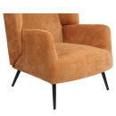 Πολυθρόνα ArteLibre NORA Πορτοκαλί Ύφασμα/Μέταλλο 100x80x89cm