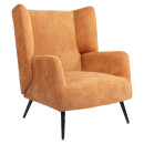 Πολυθρόνα ArteLibre NORA Πορτοκαλί Ύφασμα/Μέταλλο 100x80x89cm