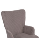 Πολυθρόνα ArteLibre LIRA Γκρι Ύφασμα Κοτλέ/Ξύλο 94.5x64x70.5cm
