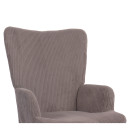 Πολυθρόνα ArteLibre LIRA Γκρι Ύφασμα Κοτλέ/Ξύλο 94.5x64x70.5cm