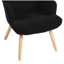 Πολυθρόνα ArteLibre LIRA Μαύρο Ύφασμα Κοτλέ/Ξύλο 94.5x64x70.5cm