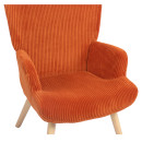 Πολυθρόνα ArteLibre LIRA Σάπιο Μήλο Ύφασμα Κοτλέ/Ξύλο 94.5x64x70.5cm