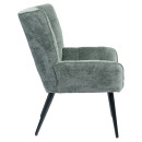 Πολυθρόνα ArteLibre TIVA Πράσινο Ύφασμα Σενίλ/Μέταλλο 84x78x77cm