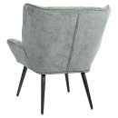 Πολυθρόνα ArteLibre TIVA Πράσινο Ύφασμα Σενίλ/Μέταλλο 84x78x77cm