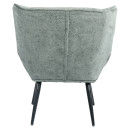 Πολυθρόνα ArteLibre TIVA Πράσινο Ύφασμα Σενίλ/Μέταλλο 84x78x77cm