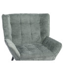 Πολυθρόνα ArteLibre TIVA Πράσινο Ύφασμα Σενίλ/Μέταλλο 84x78x77cm