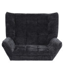 Πολυθρόνα ArteLibre TIVA Μαύρο Ύφασμα Σενίλ/Μέταλλο 84x78x77cm