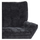Πολυθρόνα ArteLibre TIVA Μαύρο Ύφασμα Σενίλ/Μέταλλο 84x78x77cm