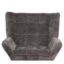 Πολυθρόνα ArteLibre TIVA Γκρι Σκούρο Ύφασμα Σενίλ/Μέταλλο 84x78x77cm