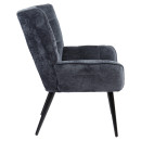 Πολυθρόνα ArteLibre TIVA Μπλε Ύφασμα Σενίλ/Μέταλλο 84x78x77cm