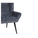 Πολυθρόνα ArteLibre TIVA Μπλε Ύφασμα Σενίλ/Μέταλλο 84x78x77cm