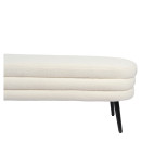 Παγκάκι Ottoman ArteLibre TONDO Λευκό Ύφασμα Teddy/Μέταλλο 42x112x44cm