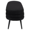 Παγκάκι Ottoman ArteLibre TONDO Μαύρο Ύφασμα Teddy/Μέταλλο 42x112x44cm