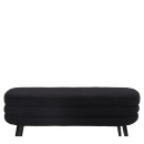 Παγκάκι Ottoman ArteLibre TONDO Μαύρο Ύφασμα Teddy/Μέταλλο 42x112x44cm