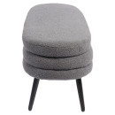 Παγκάκι Ottoman ArteLibre TONDO Γκρι Ύφασμα Teddy/Μέταλλο 42x112x44cm