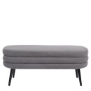 Παγκάκι Ottoman ArteLibre TONDO Γκρι Ύφασμα Teddy/Μέταλλο 42x112x44cm