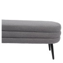 Παγκάκι Ottoman ArteLibre TONDO Γκρι Ύφασμα Teddy/Μέταλλο 42x112x44cm