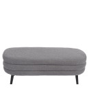 Παγκάκι Ottoman ArteLibre TONDO Γκρι Ύφασμα Teddy/Μέταλλο 42x112x44cm