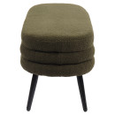 Παγκάκι Ottoman ArteLibre TONDO Πράσινο Ύφασμα Teddy/Μέταλλο 42x112x44cm