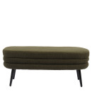 Παγκάκι Ottoman ArteLibre TONDO Πράσινο Ύφασμα Teddy/Μέταλλο 42x112x44cm