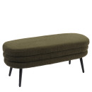 Παγκάκι Ottoman ArteLibre TONDO Πράσινο Ύφασμα Teddy/Μέταλλο 42x112x44cm