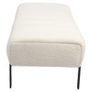 Παγκάκι Ottoman ArteLibre KUBO Λευκό Ύφασμα Teddy/Μέταλλο 40x116.5x50cm