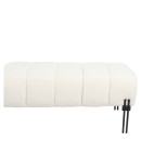 Παγκάκι Ottoman ArteLibre KUBO Λευκό Ύφασμα Teddy/Μέταλλο 40x116.5x50cm